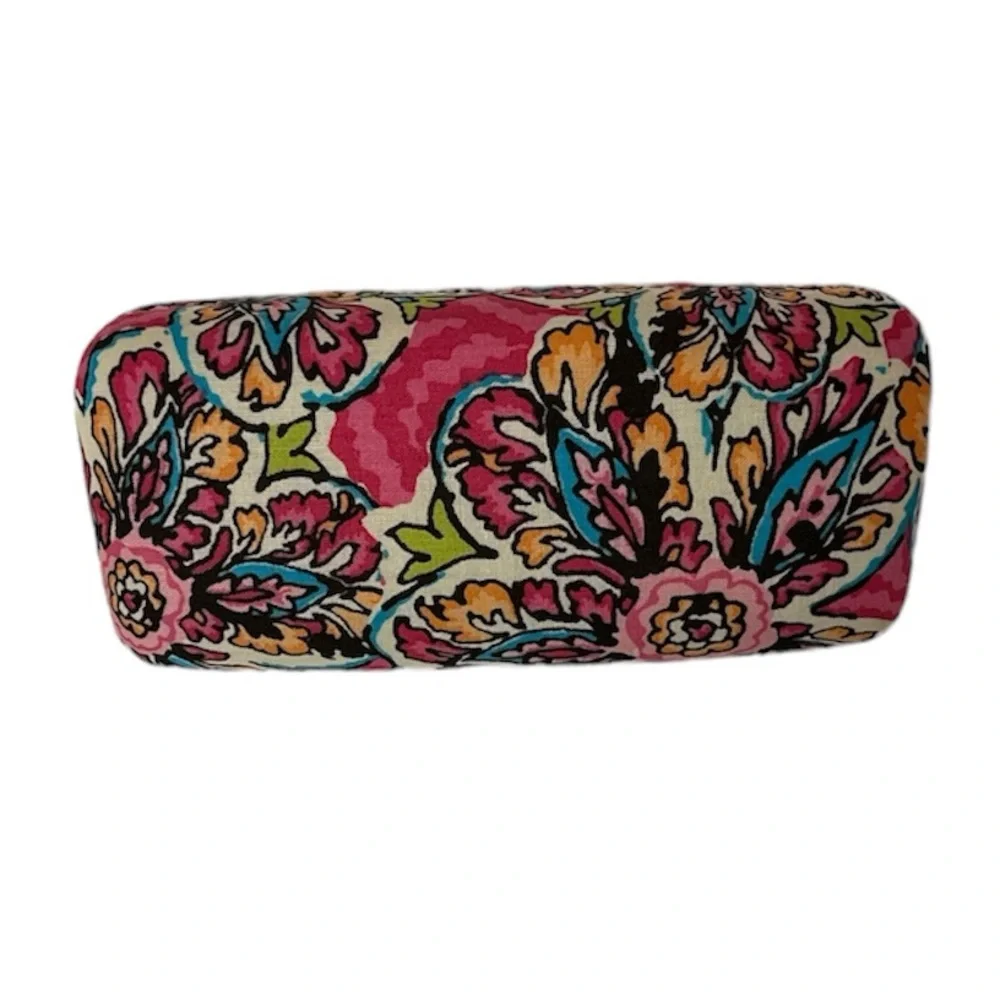 Vera Bradley Eyeglasses Case Pink Red Paisley Hard Clamshell